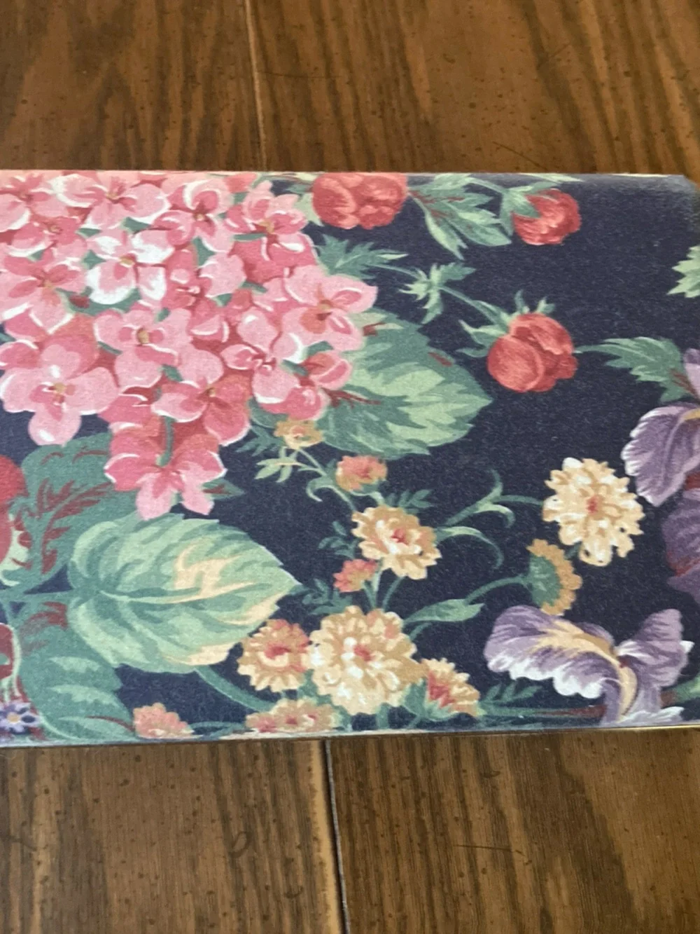 Hard case vintage Floral Jewelry Organizer Box with Mirror travel storage